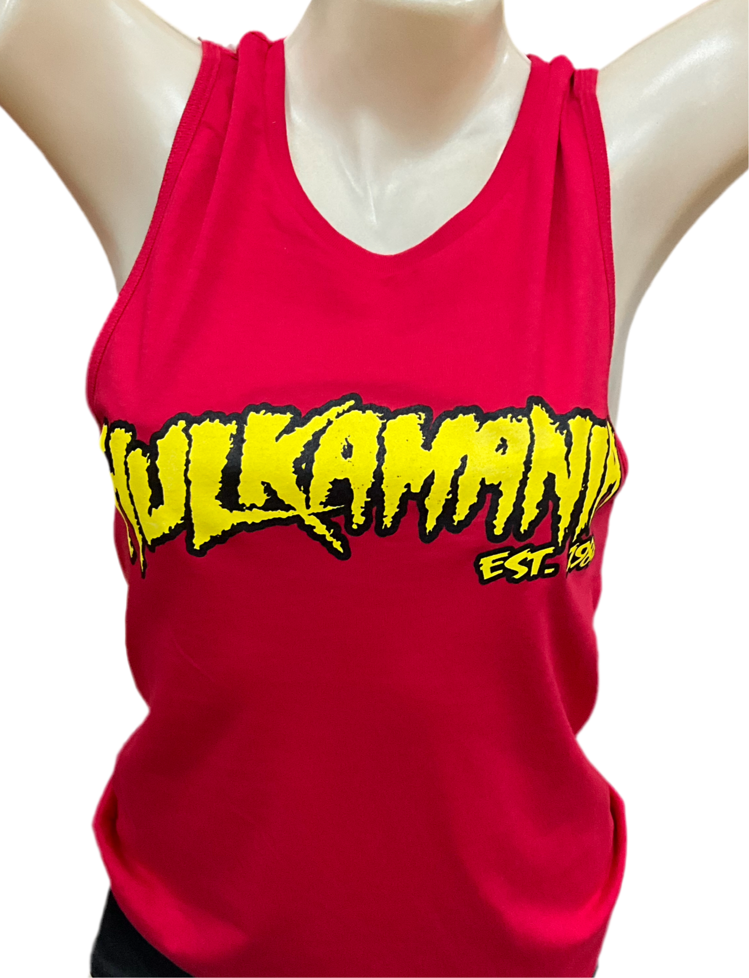 Hulk Hogan Hulkamania Relaxed Fit Womens Tank Top Shirt Red