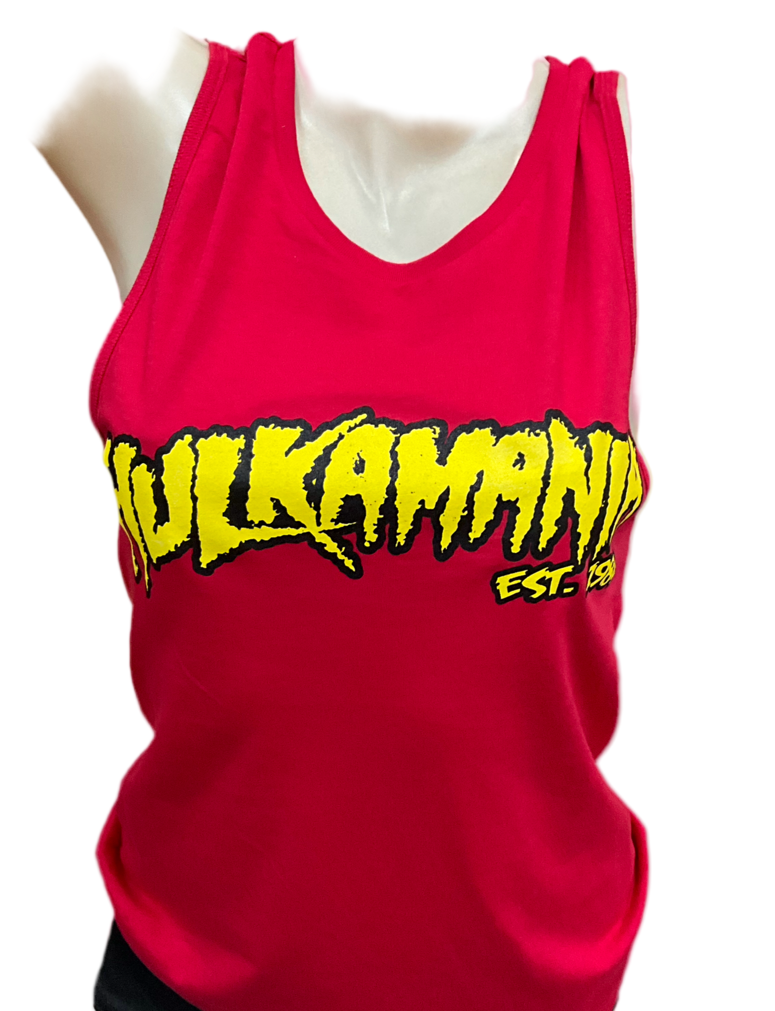 Hulk Hogan Hulkamania Relaxed Fit Womens Tank Top Shirt Red