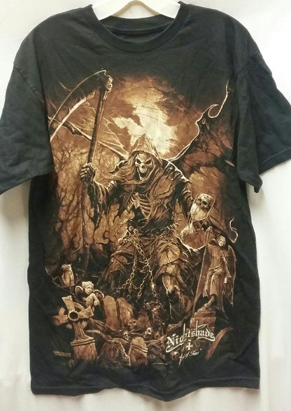 Nightshade Black Series Beautiful Horror End of Time Reaper T-Shirt Sz Medium