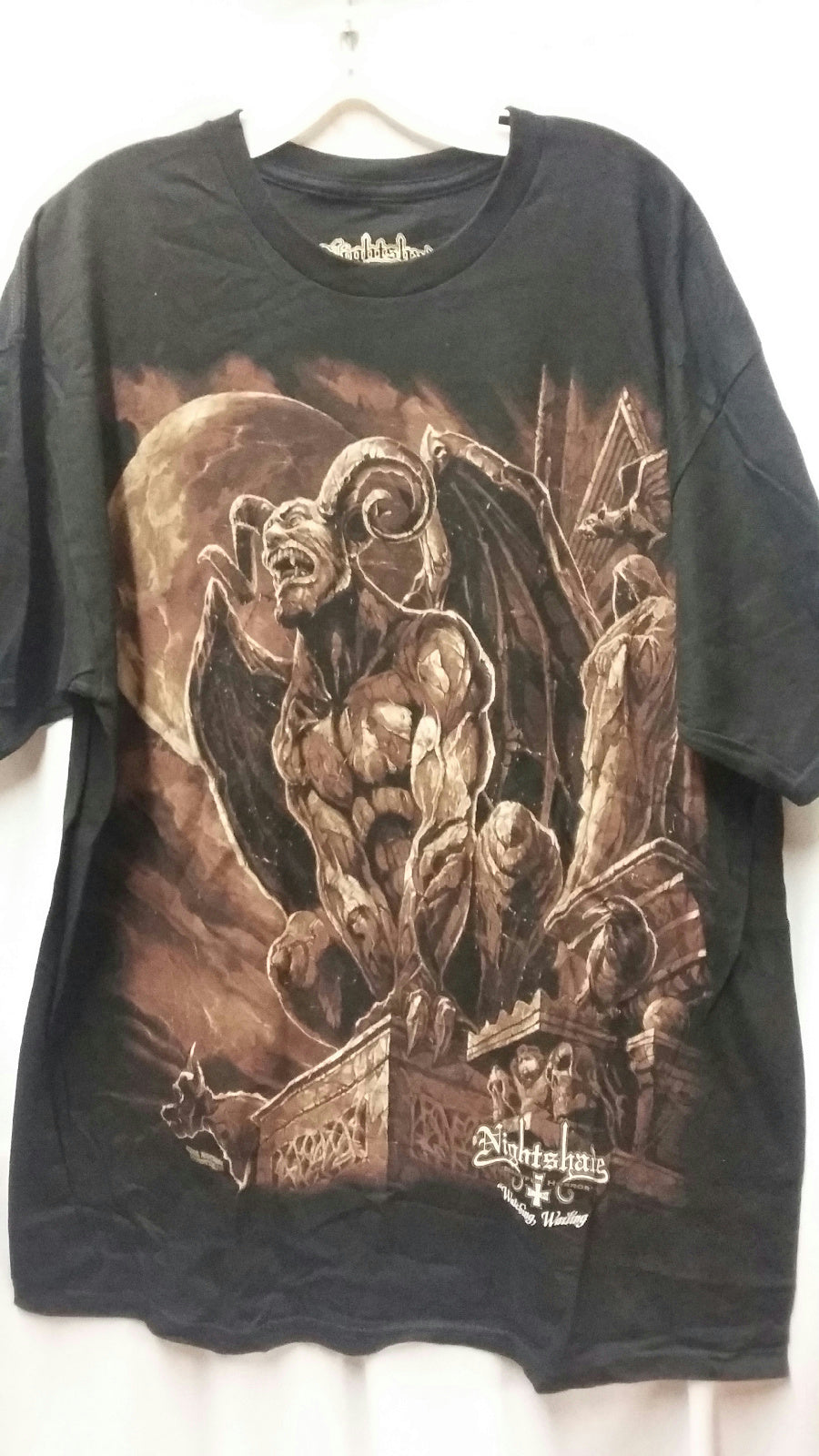 Nightshade Black Series Beautiful Horror Watching, Waiting T-Shirt Sz Large