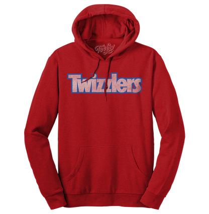 Faded Twizzlers Candy Logo Hooded Sweatshirt Hoodie Red