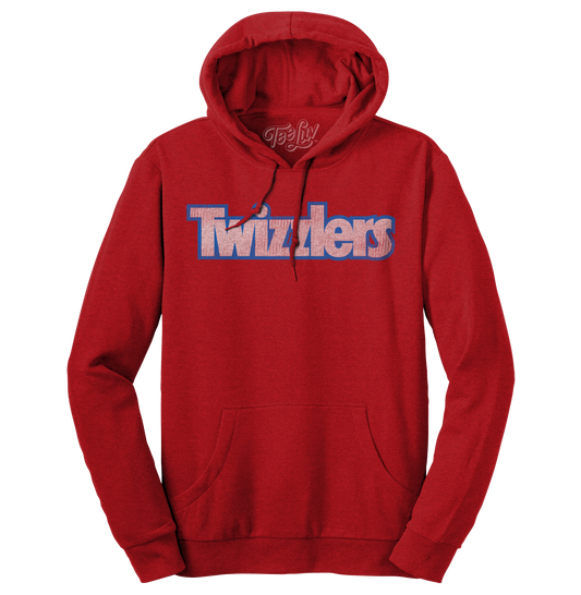 Faded Twizzlers Candy Logo Hooded Sweatshirt Hoodie Red