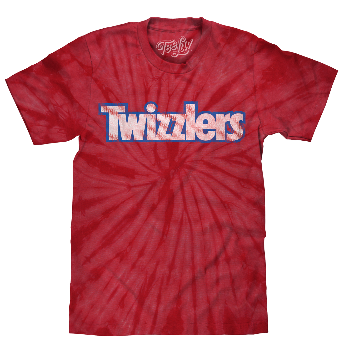Retro Twizzlers Tie Dye Mens T Shirt Red Spider Tie Dye