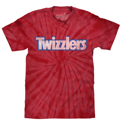 Retro Twizzlers Tie Dye Mens T Shirt Red Spider Tie Dye