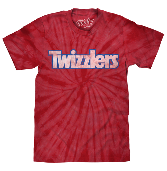 Retro Twizzlers Tie Dye Mens T Shirt Red Spider Tie Dye