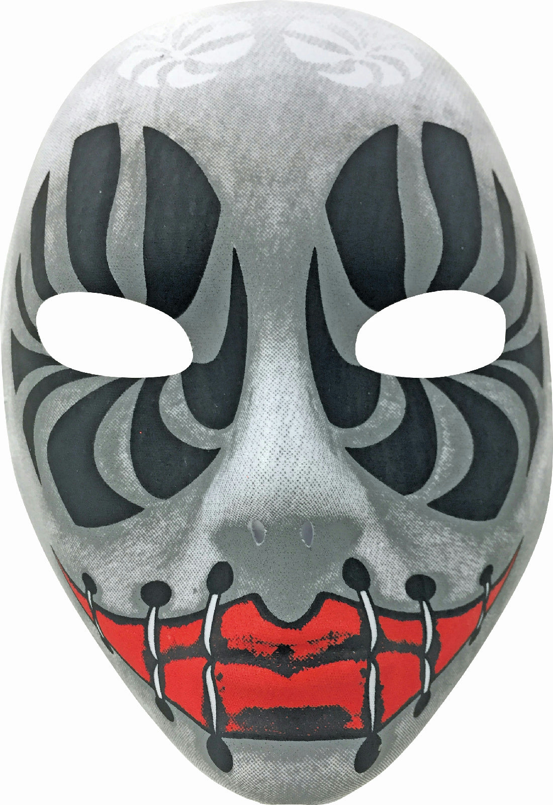 Evil Eyes Black and White Creepy Death Clown Stitches Mask Forum Novelties