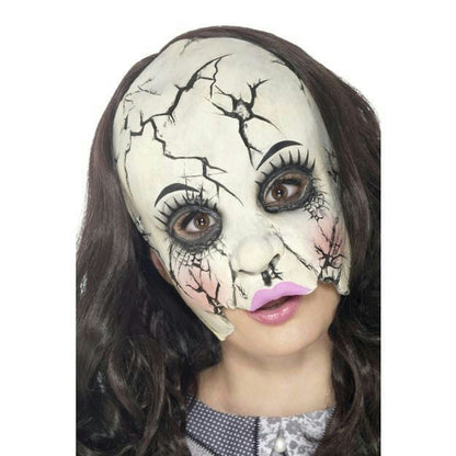 Smiffy's Damaged Broken Doll Adult Chinless Costume Mask
