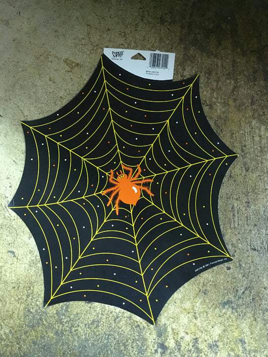 12x14" Spiderweb and Spider Halloween Cardstock Wall Window Decoration Decor