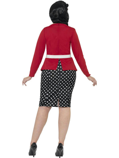 Smiffy's Women's Curves 50's PIn Up Polka Dot Adult Retro Plus Size Costume 1X