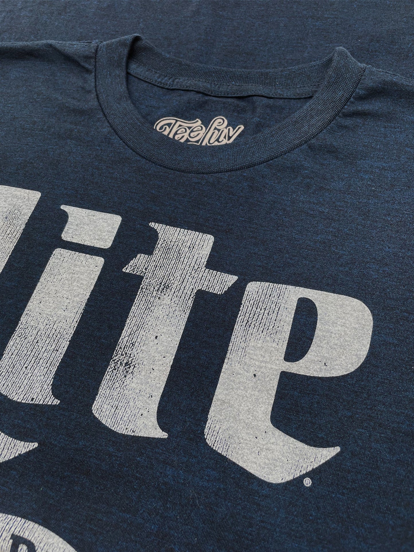 Miller Lite Logo Mens T Shirt Navy Blue