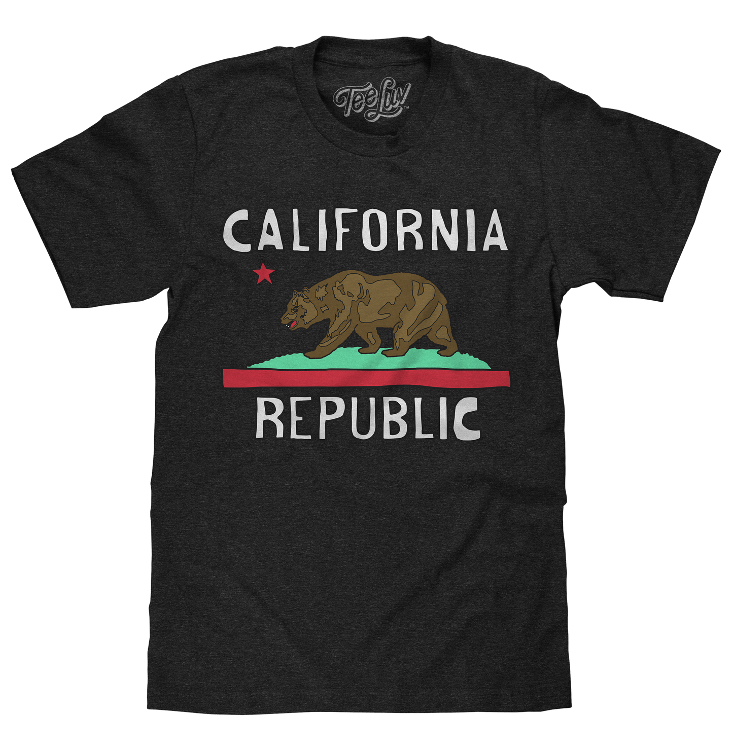 California Republic Mens T Shirt Gray