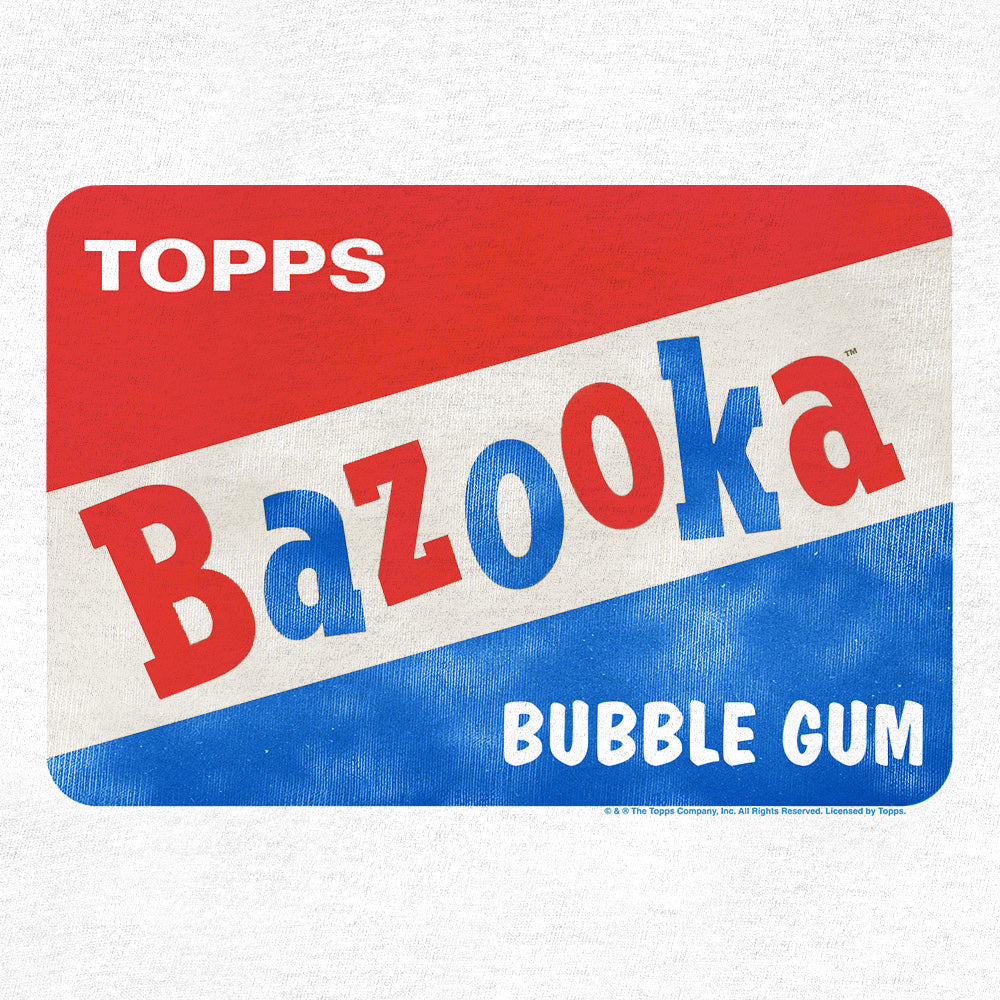 Topps Bazooka Bubble Gum Ringer Mens T Shirt Red and White