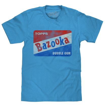 Bazooka Bubble Gum Mens T Shirt Blue