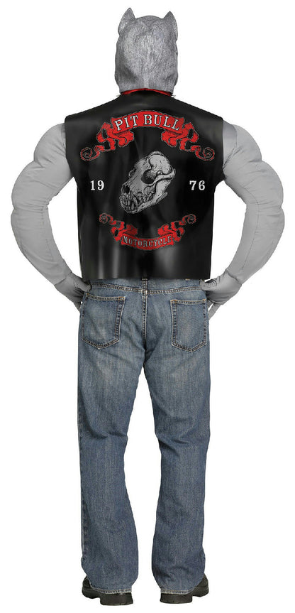 Fun World Men's Pit Bull Biker Dog Standard Size Costume & Mask