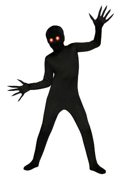 Fade Eye Shadow Demon Black Skin Suit Child Costume Large 12-14