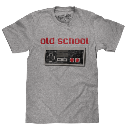 Old School Mens T Shirt Gray