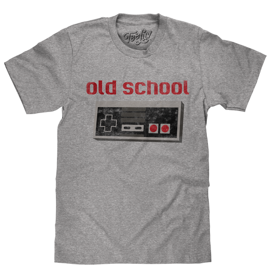 Old School Mens T Shirt Gray