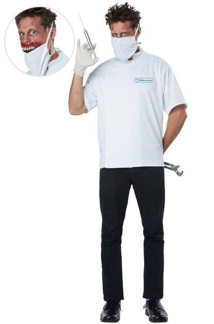 Doctor Novocaine Scary Creepy Killer Dentist Adult Costume Small/Medium 38-42