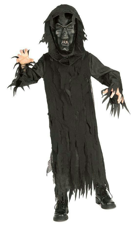 Rubie's Boy's Skeleton Lord Black Hooded Robe and Mask Child Costume Small 4-6