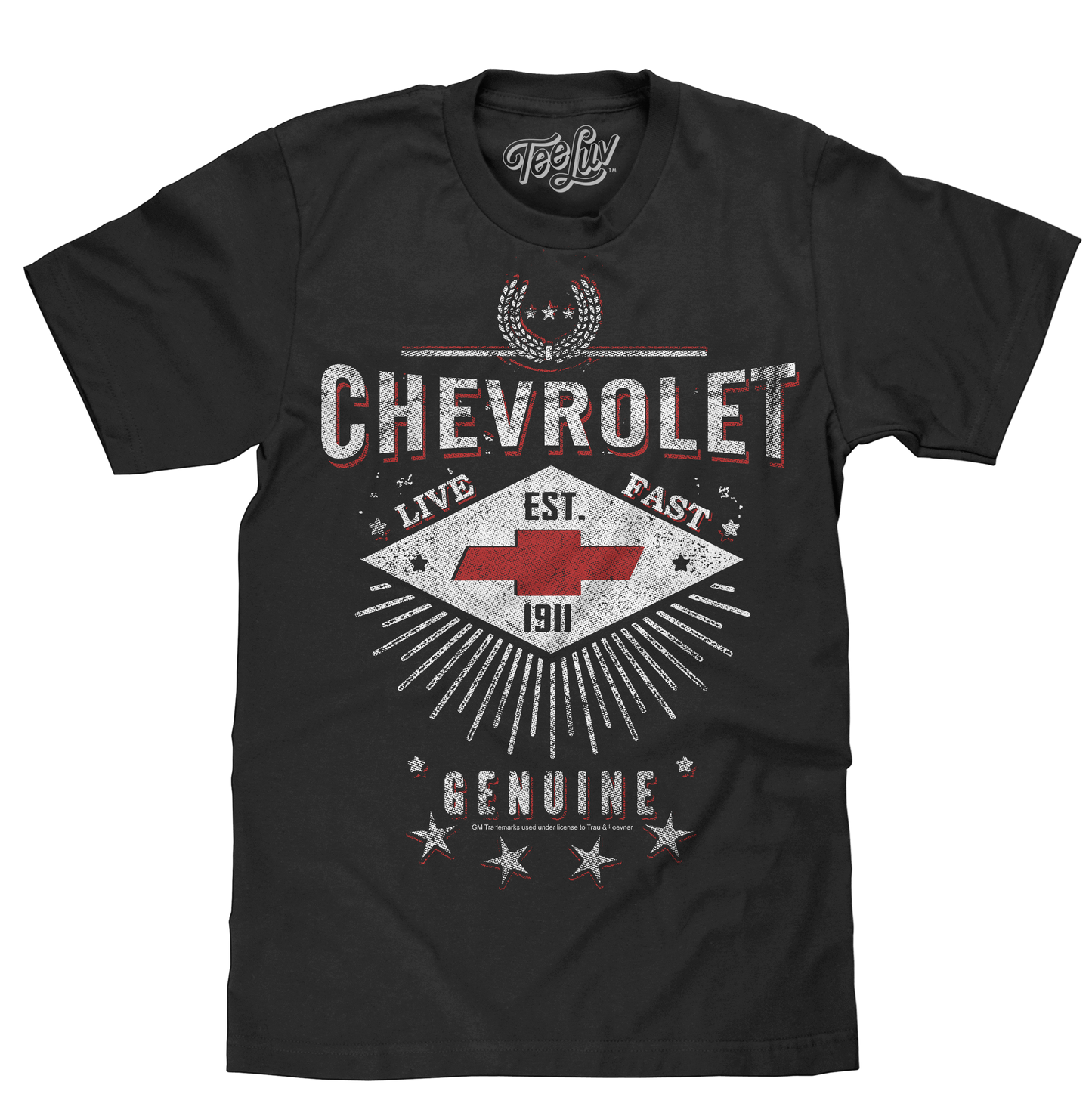 Chevrolet Live Fast Mens T Shirt Black