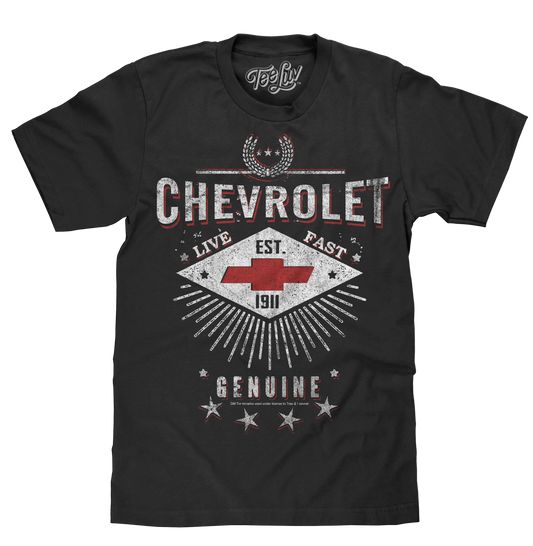 Chevrolet Live Fast Mens T Shirt Black