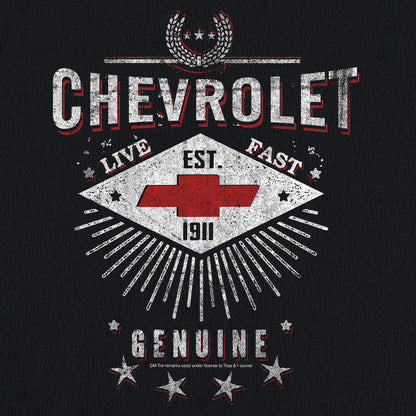 Chevrolet Live Fast Mens T Shirt Black