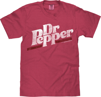Tee Luv x Comfort Colors Distressed Dr Pepper Logo Mens T Shirt Brick Red