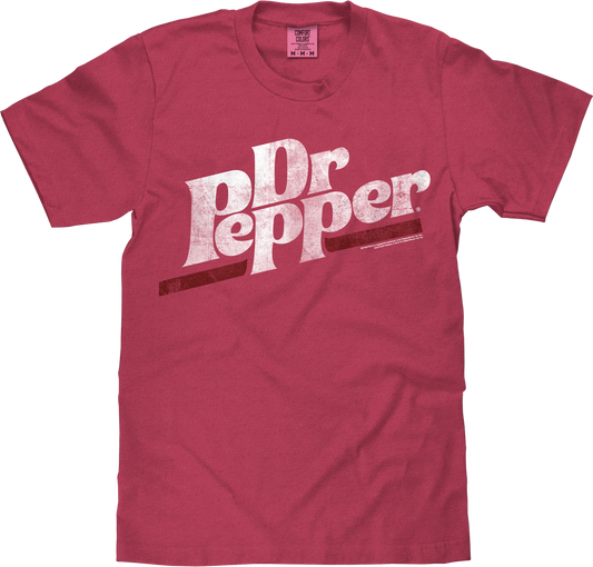 Tee Luv x Comfort Colors Distressed Dr Pepper Logo Mens T Shirt Brick Red