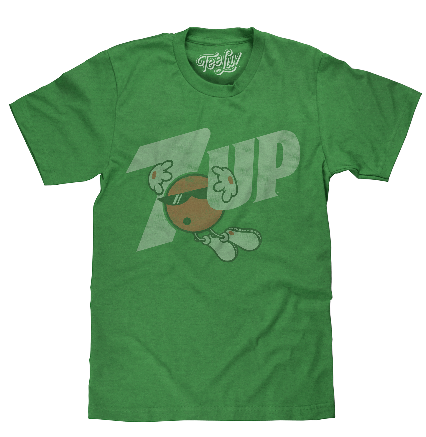 7UP Logo Mens T Shirt Green