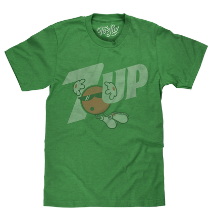 7UP Logo Mens T Shirt Green