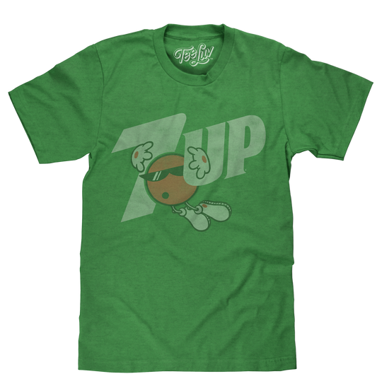 7UP Logo Mens T Shirt Green