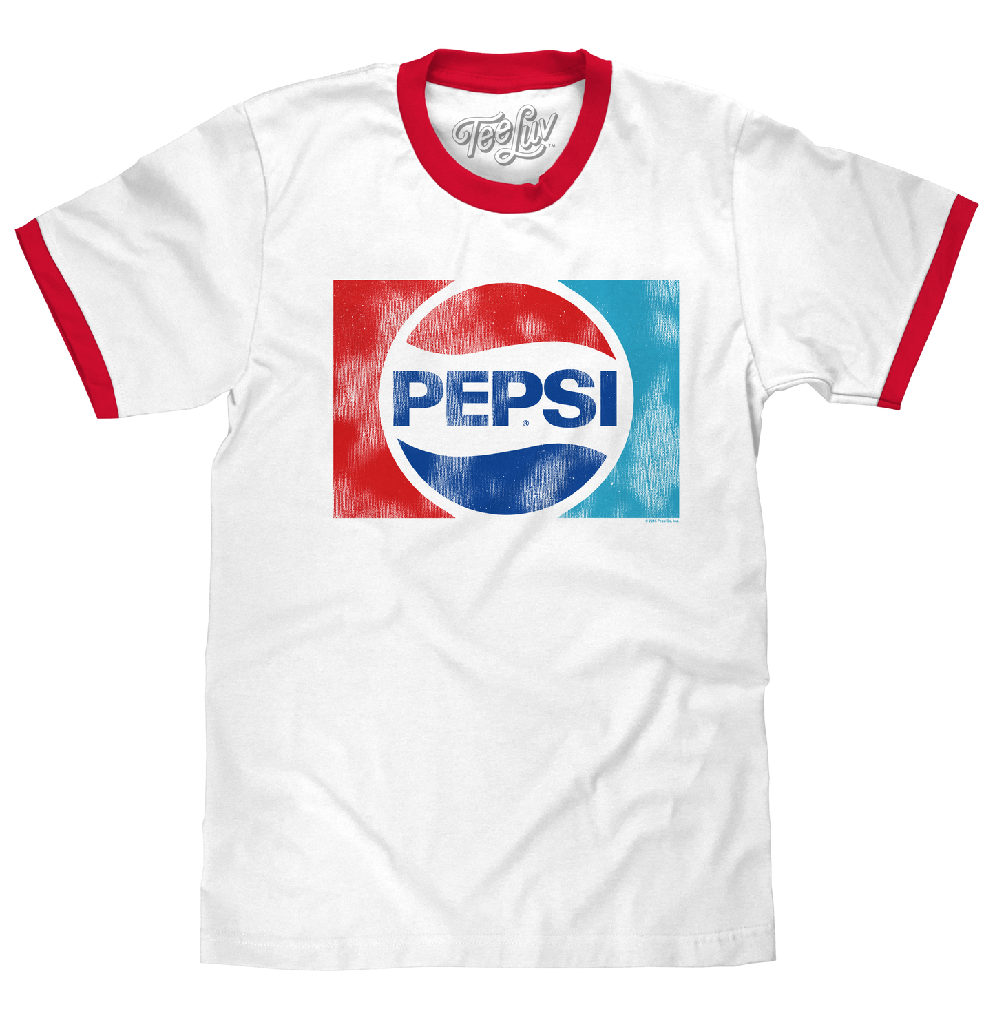 Pepsi Ringer Mens T Shirt White and Red