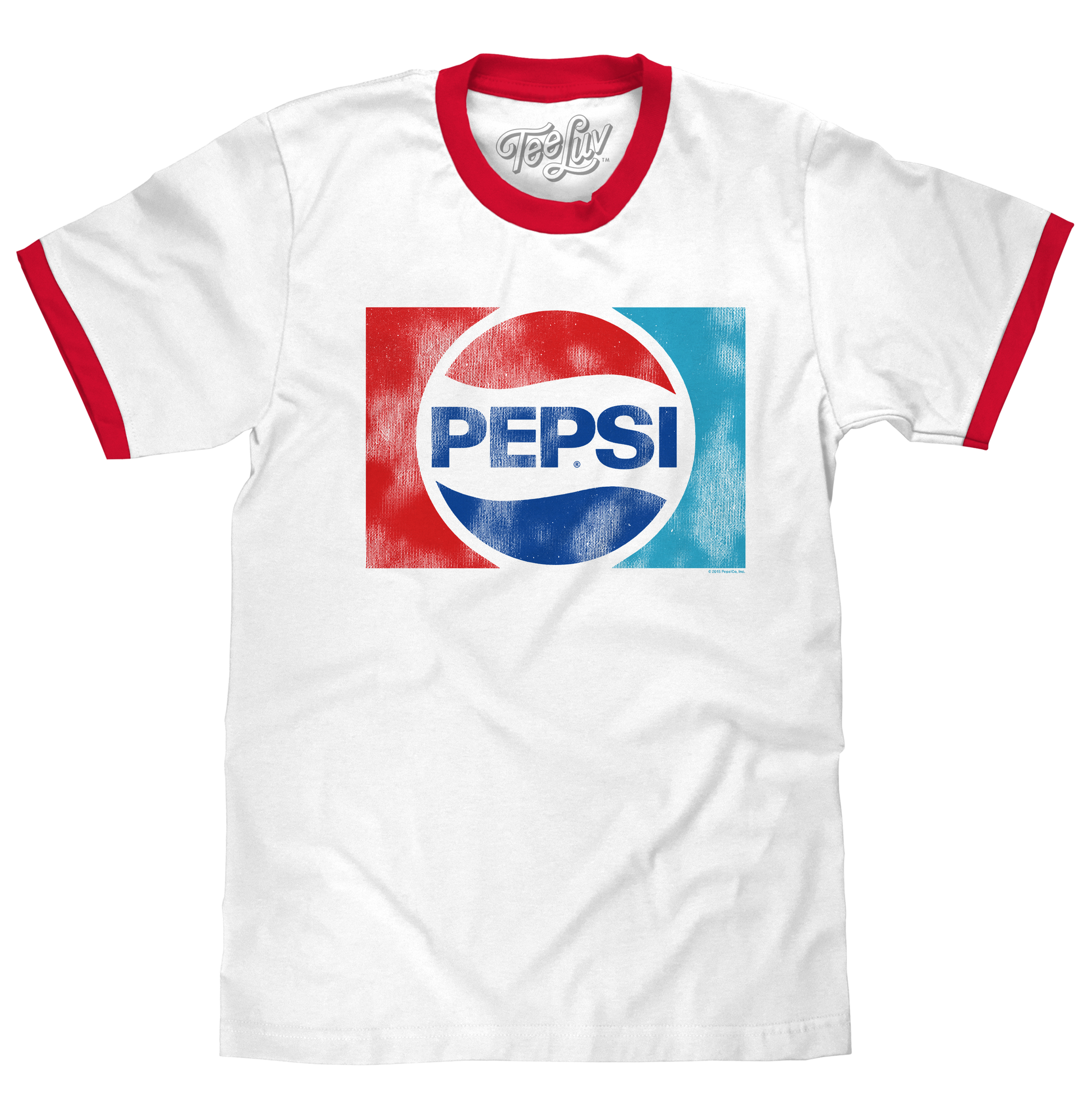 Pepsi Ringer Mens T Shirt White and Red