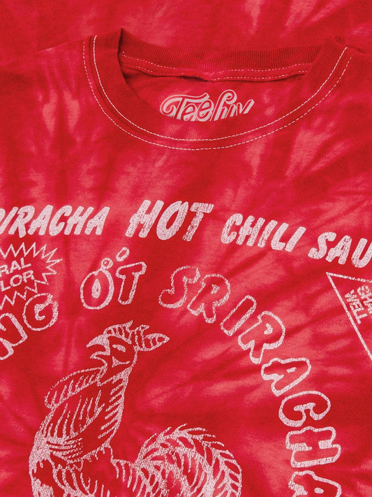 Faded Tuong Ot Sriracha Tie Dye Mens T Shirt Spider Red