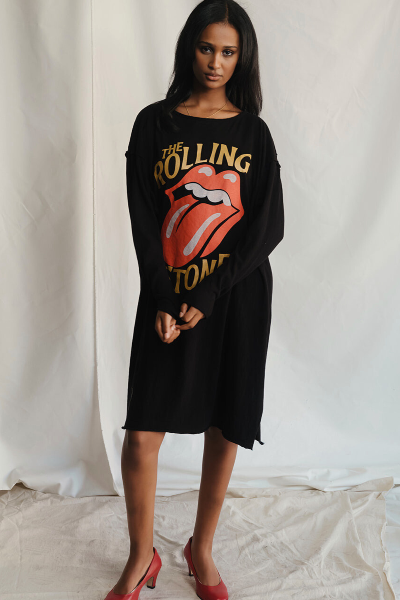 The Rolling Stones Golden Era Womens T Shirt Dress Black
