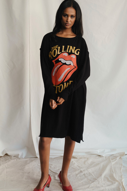 The Rolling Stones Golden Era Womens T Shirt Dress Black
