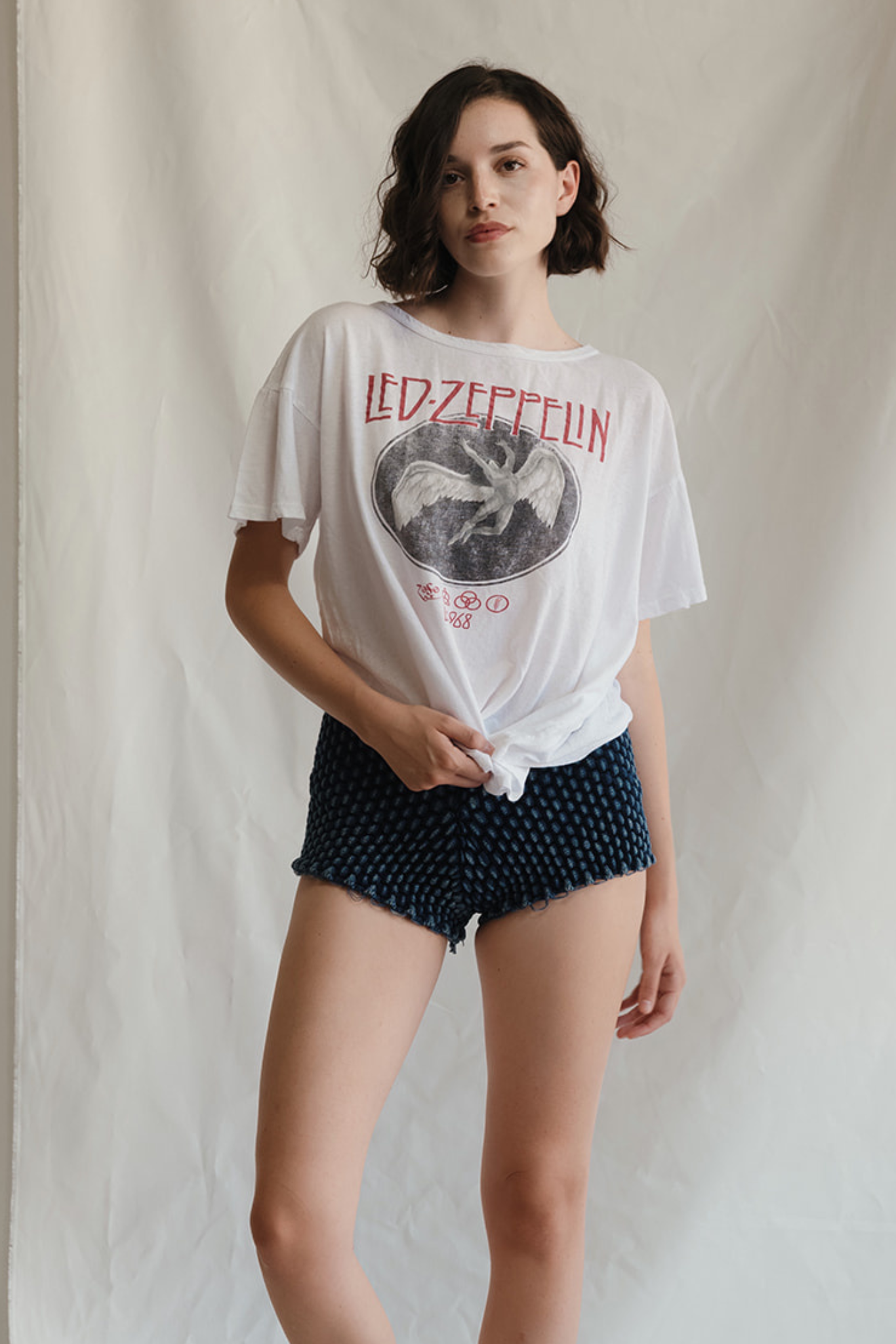 Led Zeppelin Swan 1968 Tee Womens T Shirt White