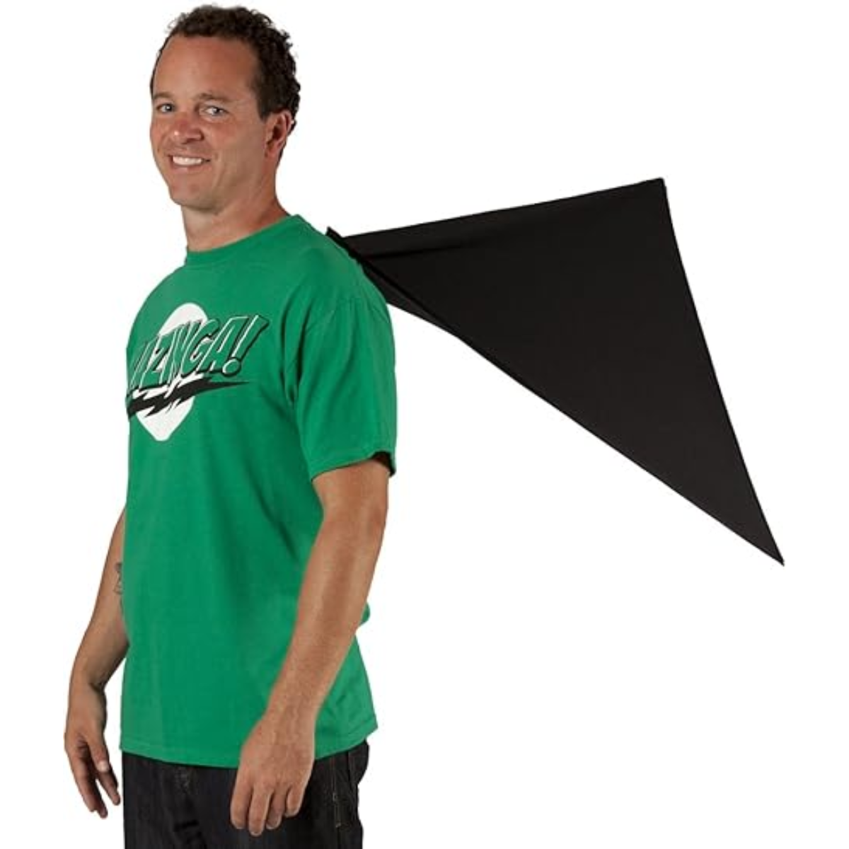 The Big Bang Theory Bazinga!! Adult T Shirt tee with Attachable Cape