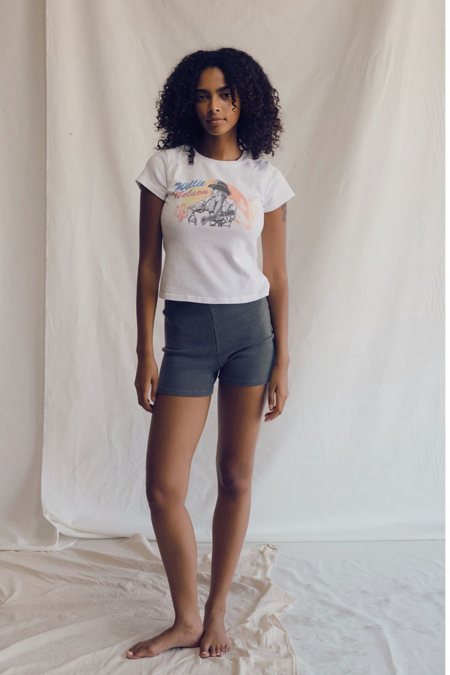 Willie Nelson Tee Womens T Shirt White