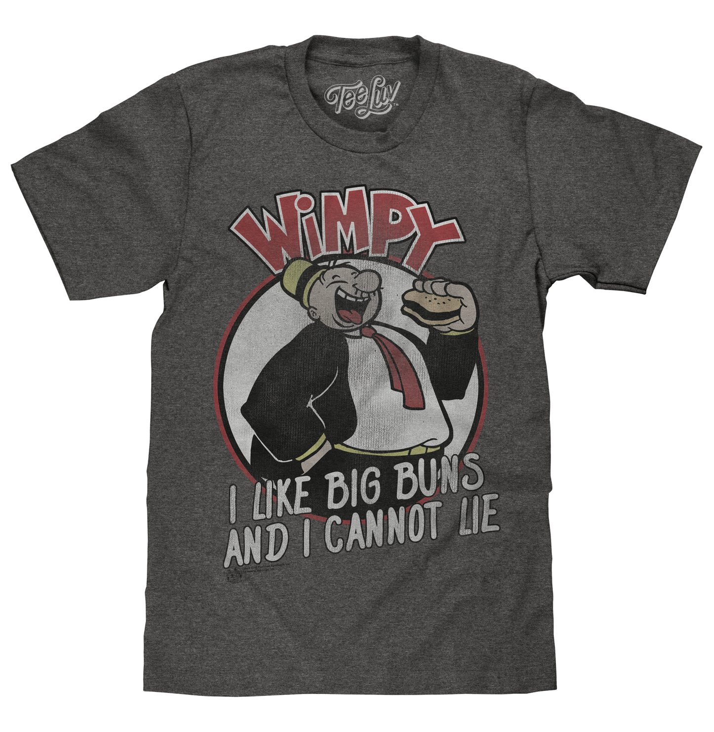 Wimpy I Like Big Buns Mens T Shirt Gray