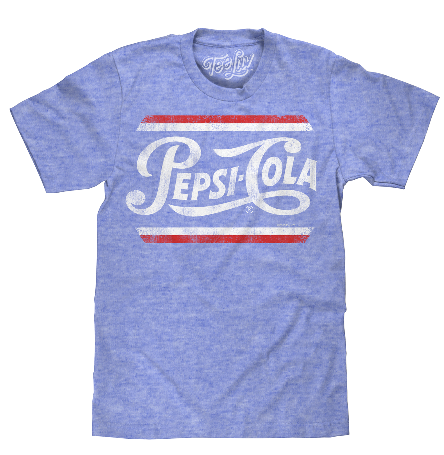 Pepsi Classic Script Mens T Shirt Royal Blue Snow Heather