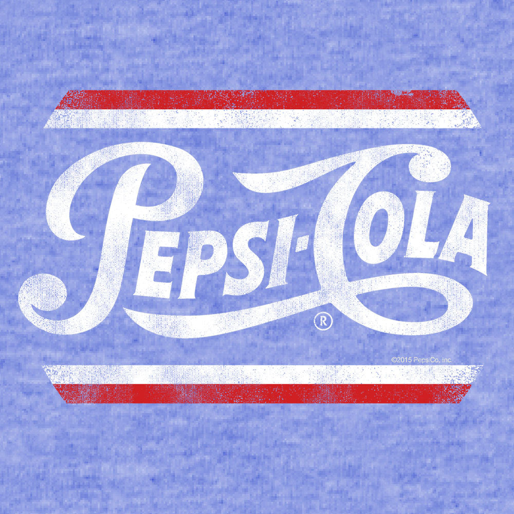 Pepsi Classic Script Mens T Shirt Royal Blue Snow Heather