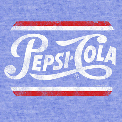 Pepsi Classic Script Mens T Shirt Royal Blue Snow Heather