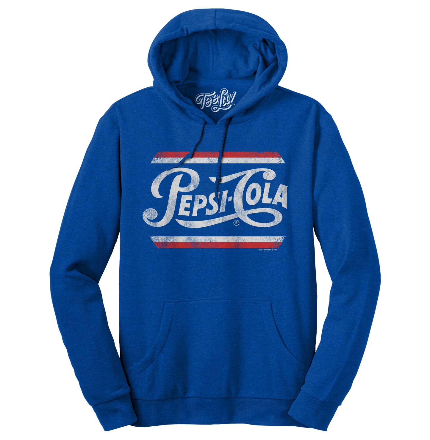 Pepsi Cola Pullover Hooded Sweatshirt Hoodie Blue