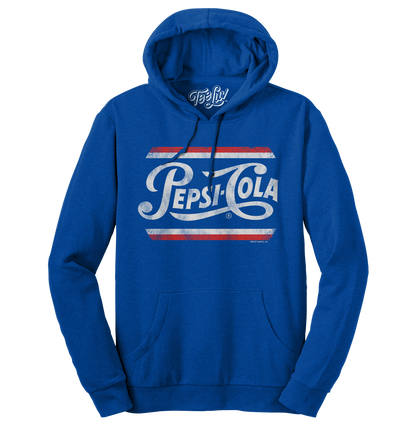 Pepsi Cola Pullover Hooded Sweatshirt Hoodie Blue