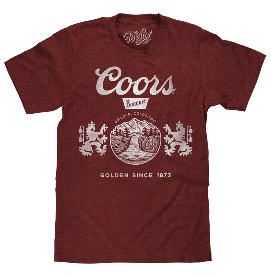 Coors "Golden, Colorado" Logo Mens T Shirt Red
