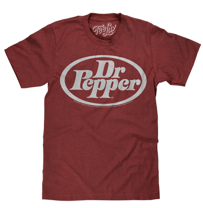 Dr Pepper Oval Logo Mens T Shirt Red