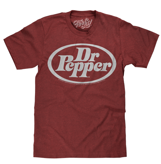 Dr Pepper Oval Logo Mens T Shirt Red