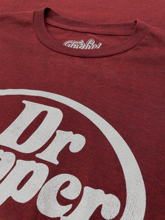 Dr Pepper Oval Logo Mens T Shirt Red