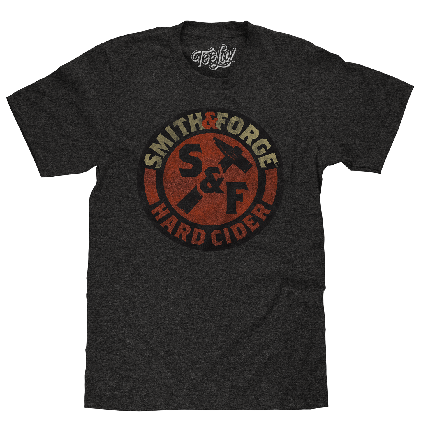 Smith & Forge Hard Cider Logo Mens T Shirt Gray